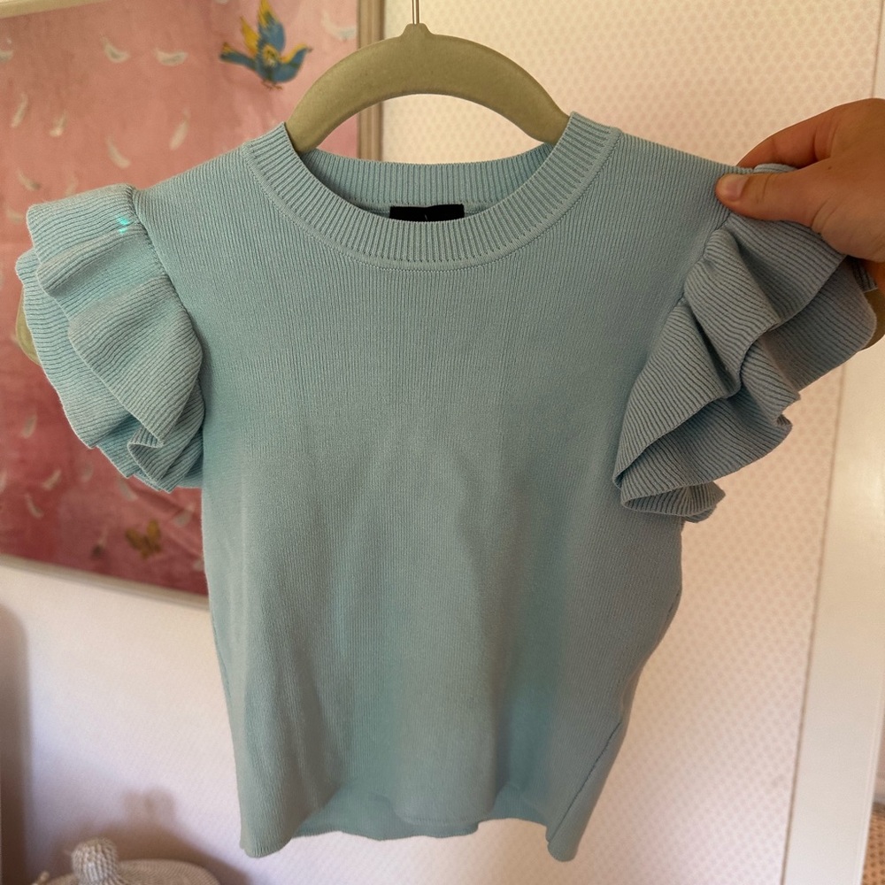 Katie J NYC Soft Blue Knit Top